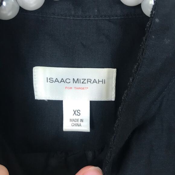 Isaac Mizrahi For Target Y2K Sheer Black Button Down Tank Top Size XS - Picture 6 of 10